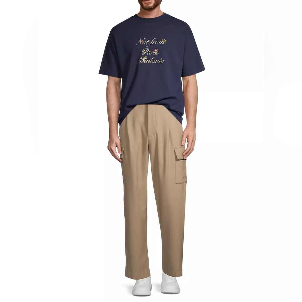 Drôle de Monsieur Not From Paris Madame Floral-Embroidered T-Shirt MADE PORTUGAL